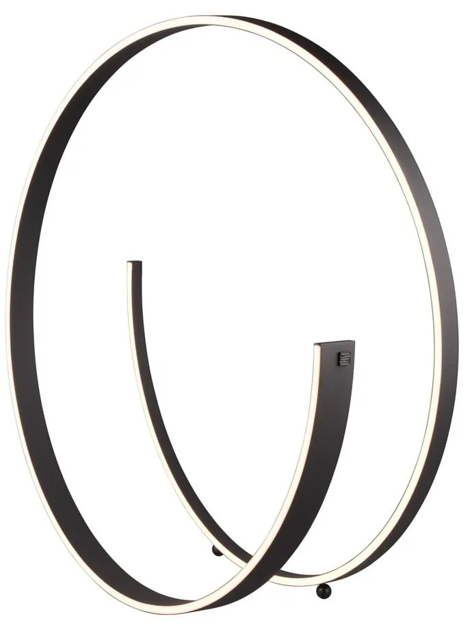 Lampada da terra a LED nera con controllo vocale/app con paralume in metallo (altezza 75 cm) Cinardi - CINQUE