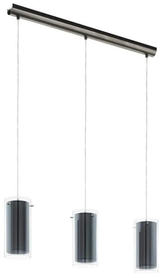 Eglo 99286 - Lampadario sospeso su cavo PINTO TEXTIL 3xE27/16W/230V