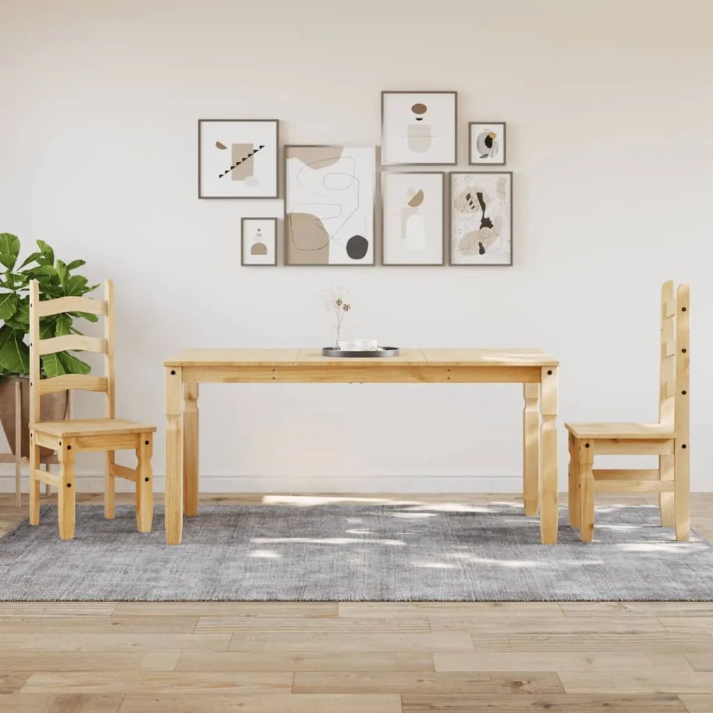 Tavolo da pranzo corona 160x80x75 cm in legno massello di pino