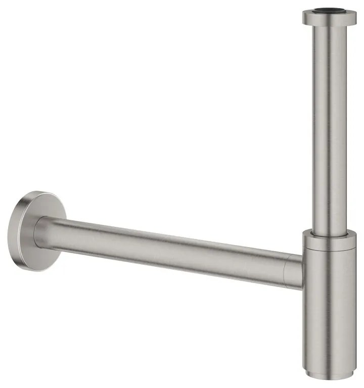 Sifone salvaspazio GROHE per lavabo attacco 1” 1/4 (32 mm) in ottone grigio spazzolato