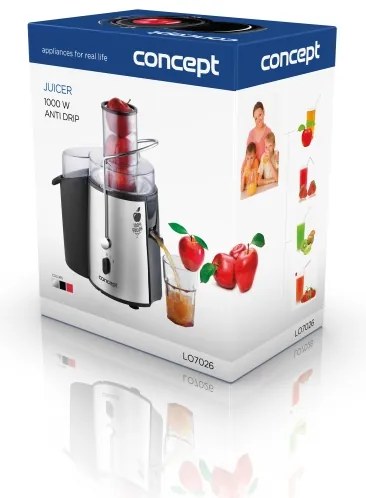 Concept LO7026 - Spremiagrumi centrifugo 1000W/230V nero/acciaio inossidabile