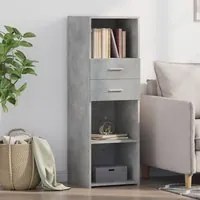 Credenza Grigio Cemento 40x42,5x124 cm in Legno Multistrato 846162