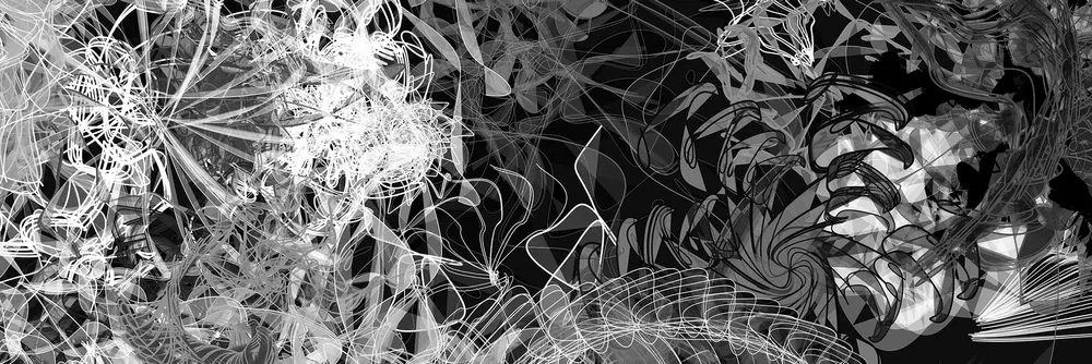 Stampa su tela – Arte astratta in bianco e nero