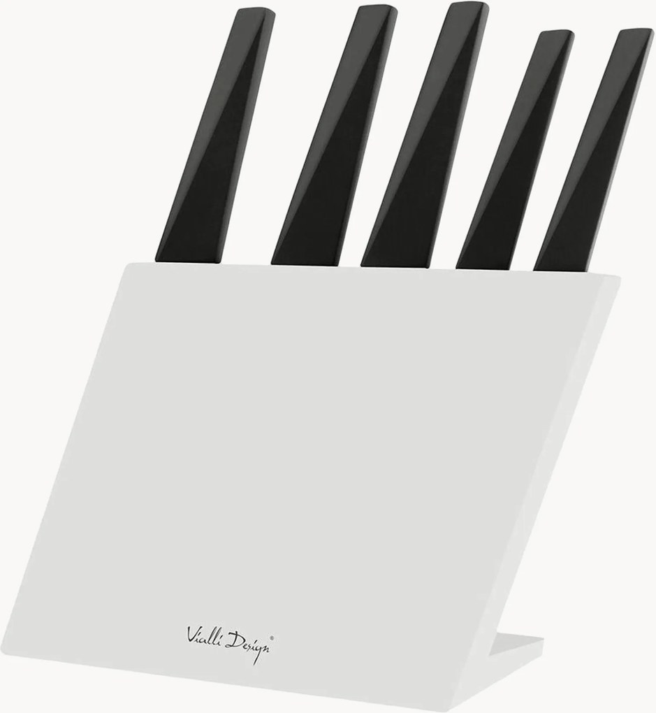 Portacoltelli con 5 coltelli Volo White