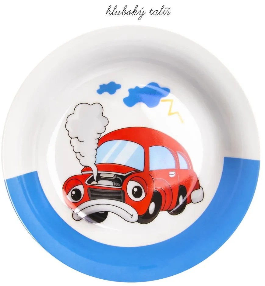 Set da pranzo per bambini in porcellana 3 pezzi Cars - Orion