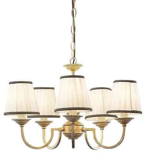 Lindby - Lumiel 5 Lampadario Cream/Antique Brass Lindby