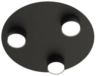 Lampada da soffitto in acciaio BOLX 3 nera 3xGX53