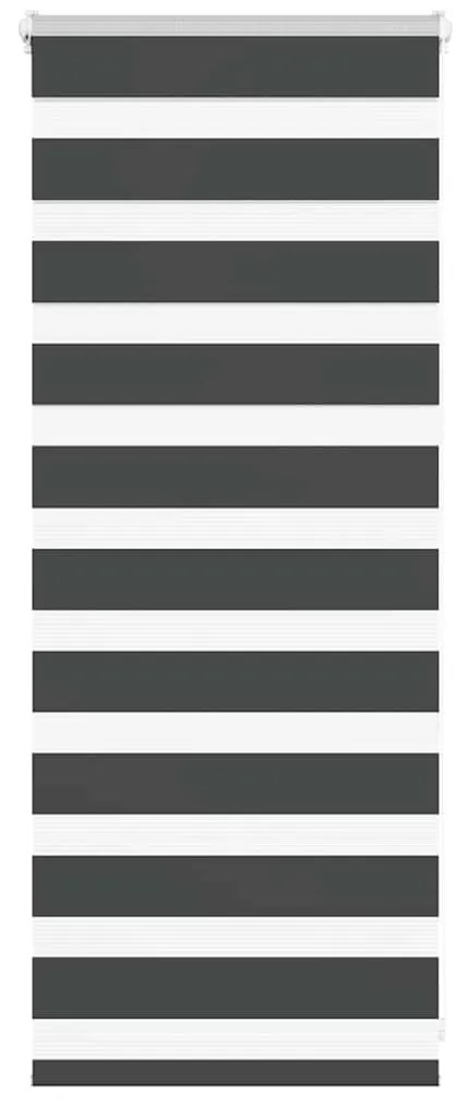 Tenda A Rullo Zebra Nero Larghezza Tessuto 60,9 Cm Poliestere /