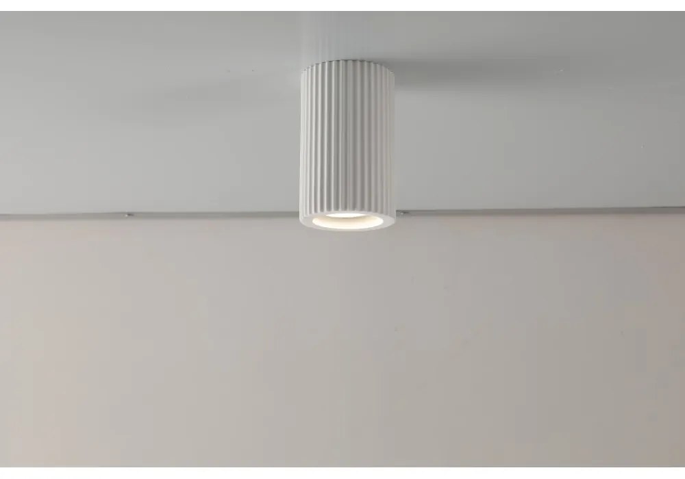 Plafoniera LED GU10 e GU5.3 Rotonda in Gesso Pitturabile Ø70x110mm Materiale Gesso