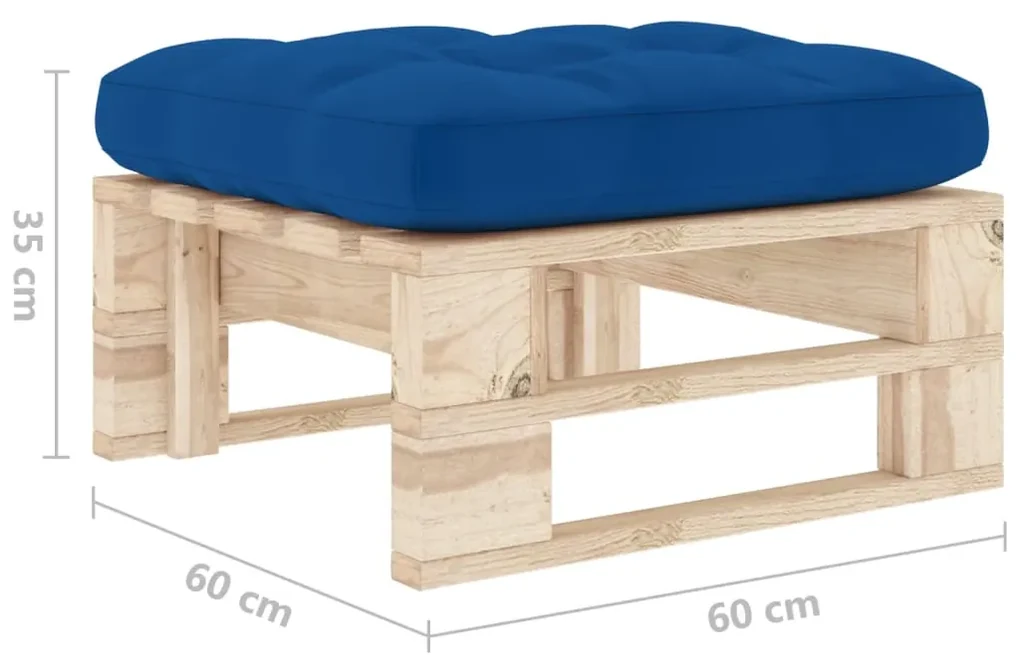 Ottomana da giardino pallet in legno di pino impregnato