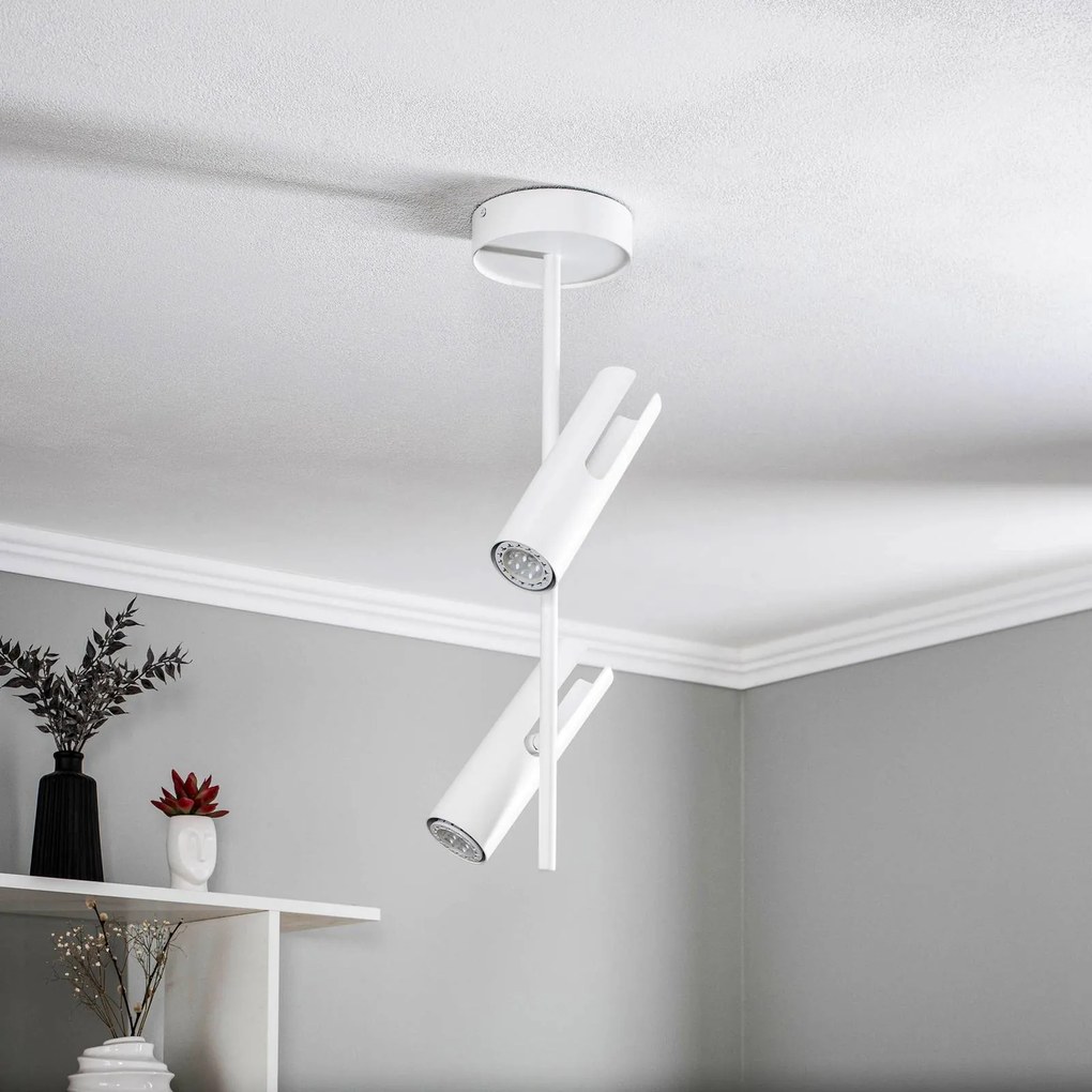SIGMA Faretto da soffitto Leda 2, 2 luci, bianco