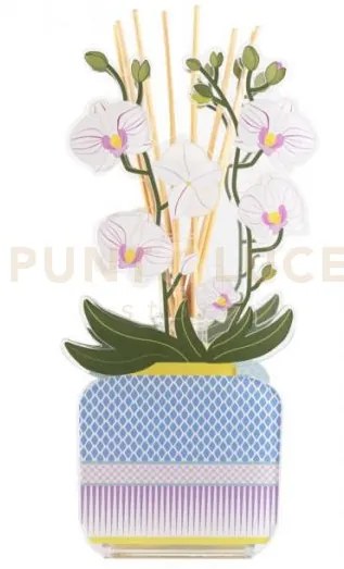 Livinia profumatore per ambienti in plexiglass decorato orchidea co...