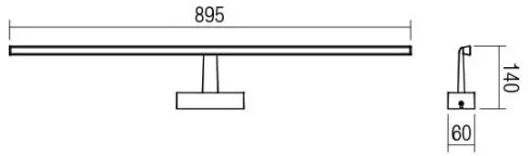 Redo 01-1677 - Illuminazione a LED per specchi da bagno NEPTUNE 1xLED/18W/230V IP44