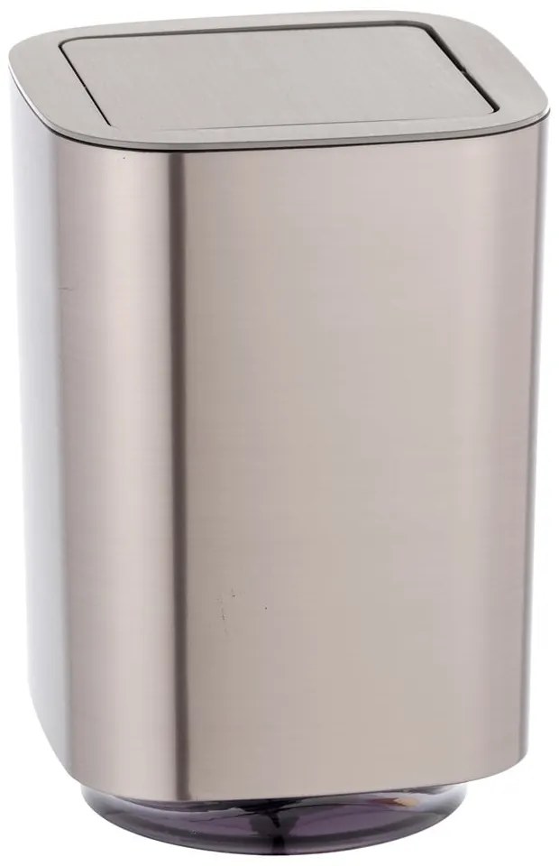Cestino in plastica argento lucido 5,5 l Auron - Wenko