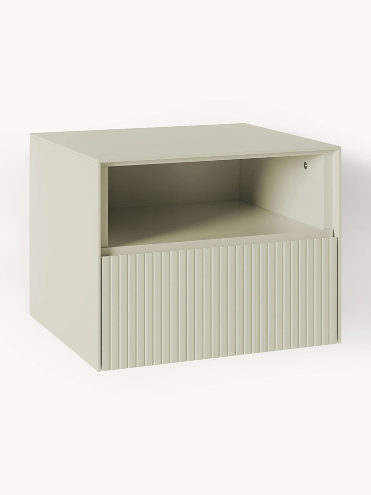 Comodino con frontale scanalato Shea