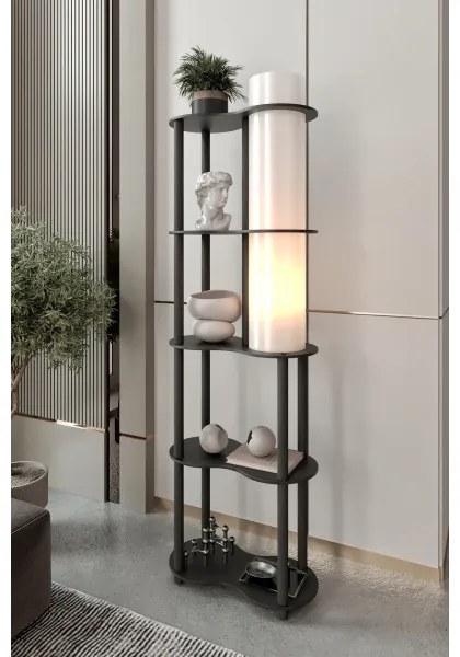 Lampada da terra con ripiani NOTO 1xE27/40W/230V nera