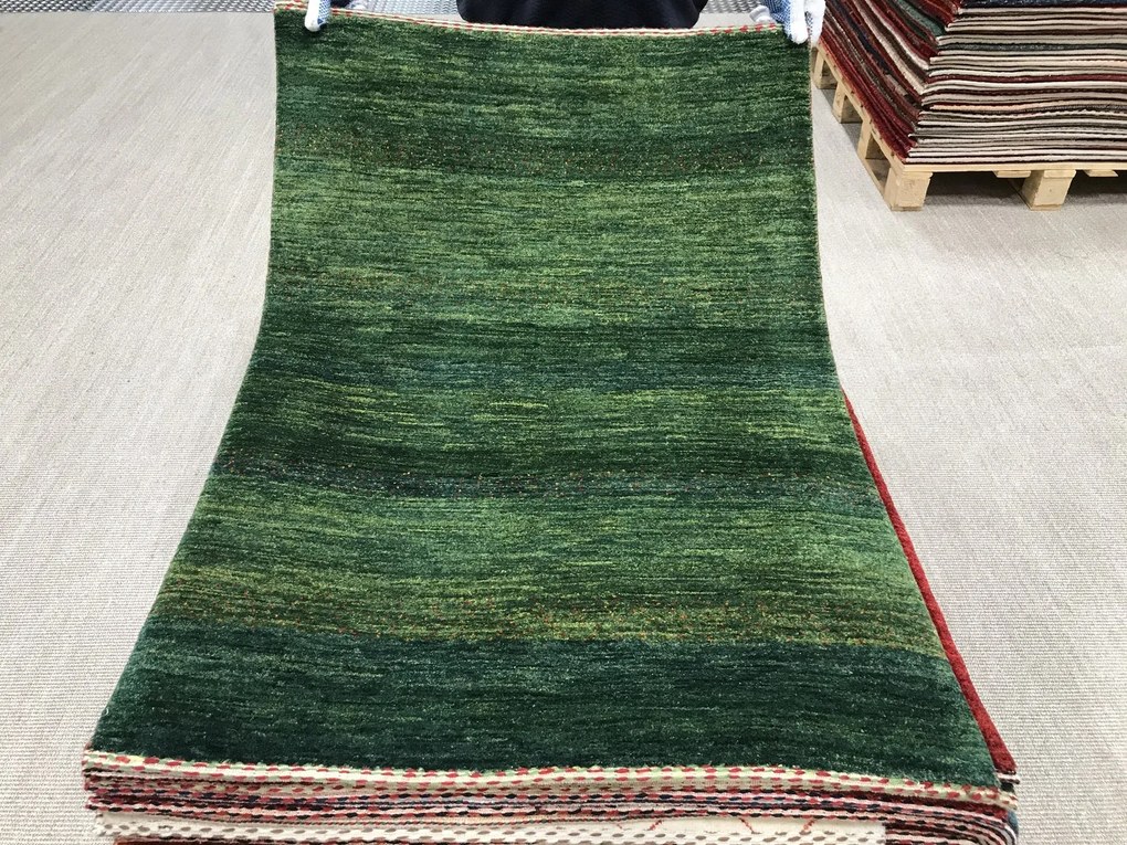 Loribaft Tappeto persiano 80x110 Verde (Iran) Annodato A Mano
