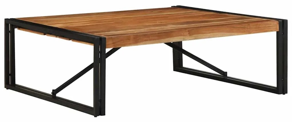 Tavolino Salotto 100x100x35 Cm Legno Massello Di Acacia /