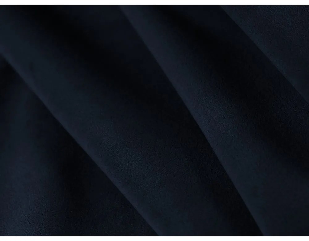 Divano angolare blu scuro (con penisola a sinistra/a U) con rivestimento in velluto Vanda – Mazzini Sofas