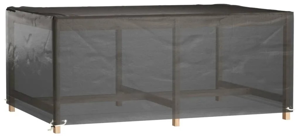 Copri mobili giardino 2pz 8 occhielli 180x122x75cm rettangolare