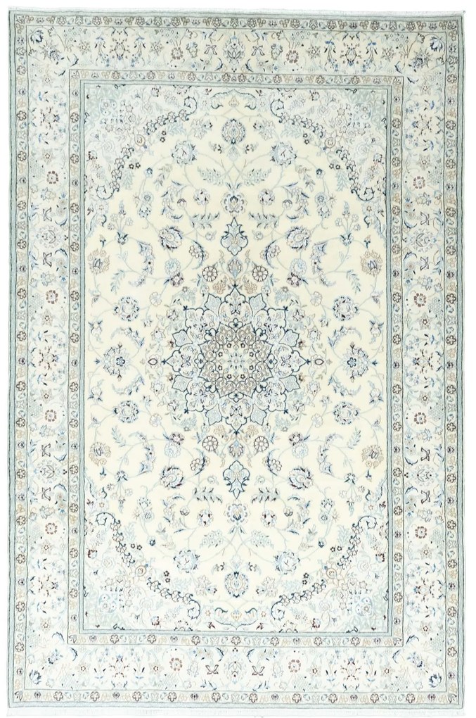 Nain Tappeto 200x310 Beige (Iran) Annodato A Mano