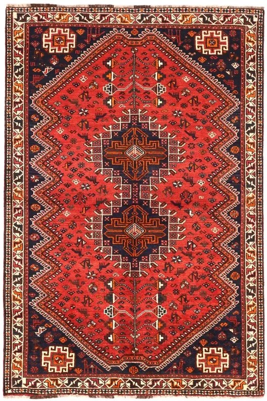 Shiraz Tappeto persiano 240x160 Rosso (Iran) Annodato A Mano
