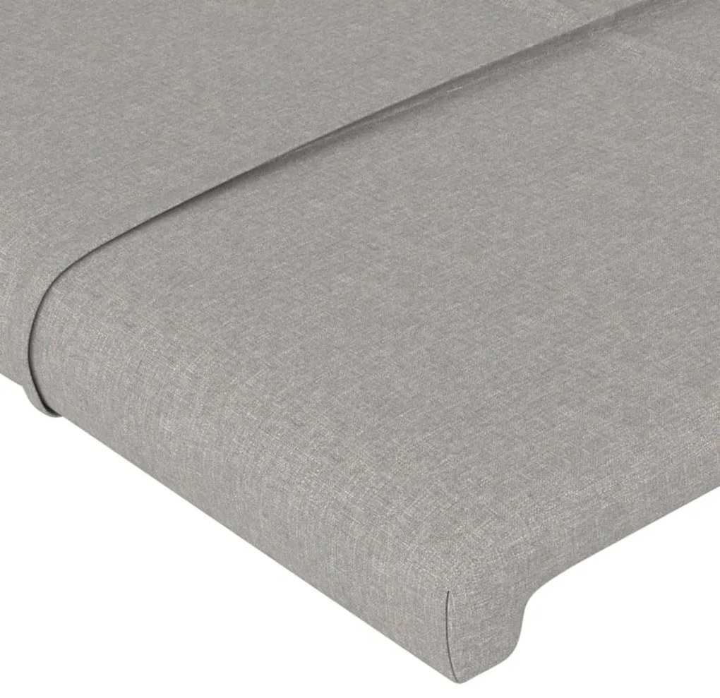 Testiera 4 pz grigio chiaro 80x5x78/88 cm in tessuto