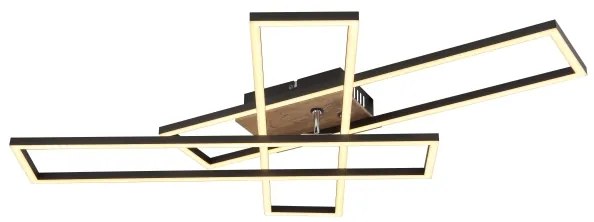 Globo 67208-40 - Plafoniera LED DAKARI LED/40W/230V 3000K 60x80 cm nero