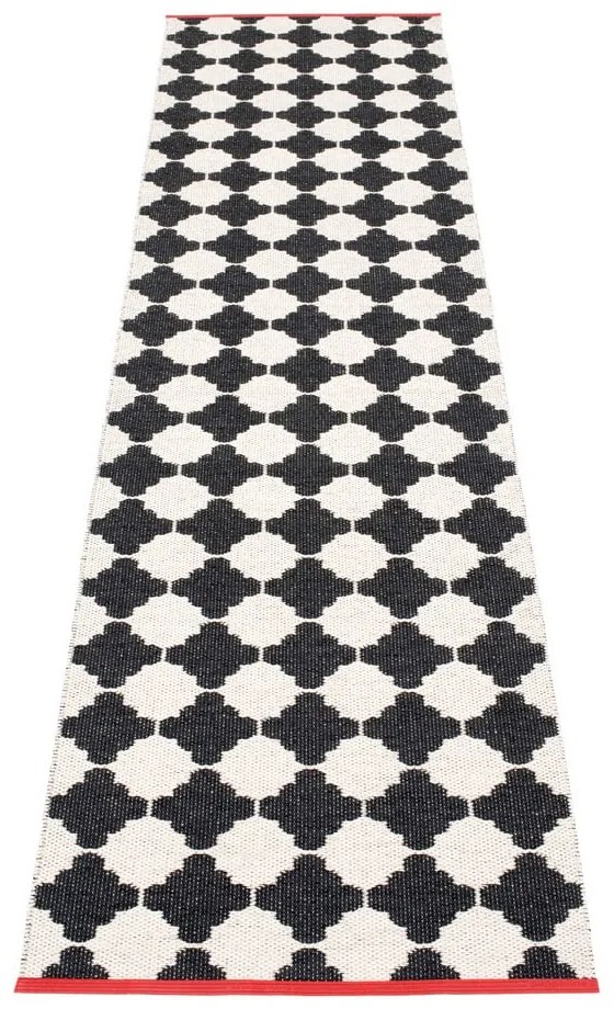 Passatoia da interno/esterno bianca e nera 70x300 cm Marre Black Coral – Pappelina