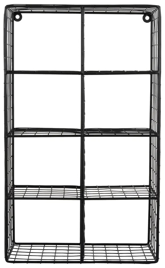 Mensola nera in acciaio con ripiani multipli 30 cm Reja – PT LIVING