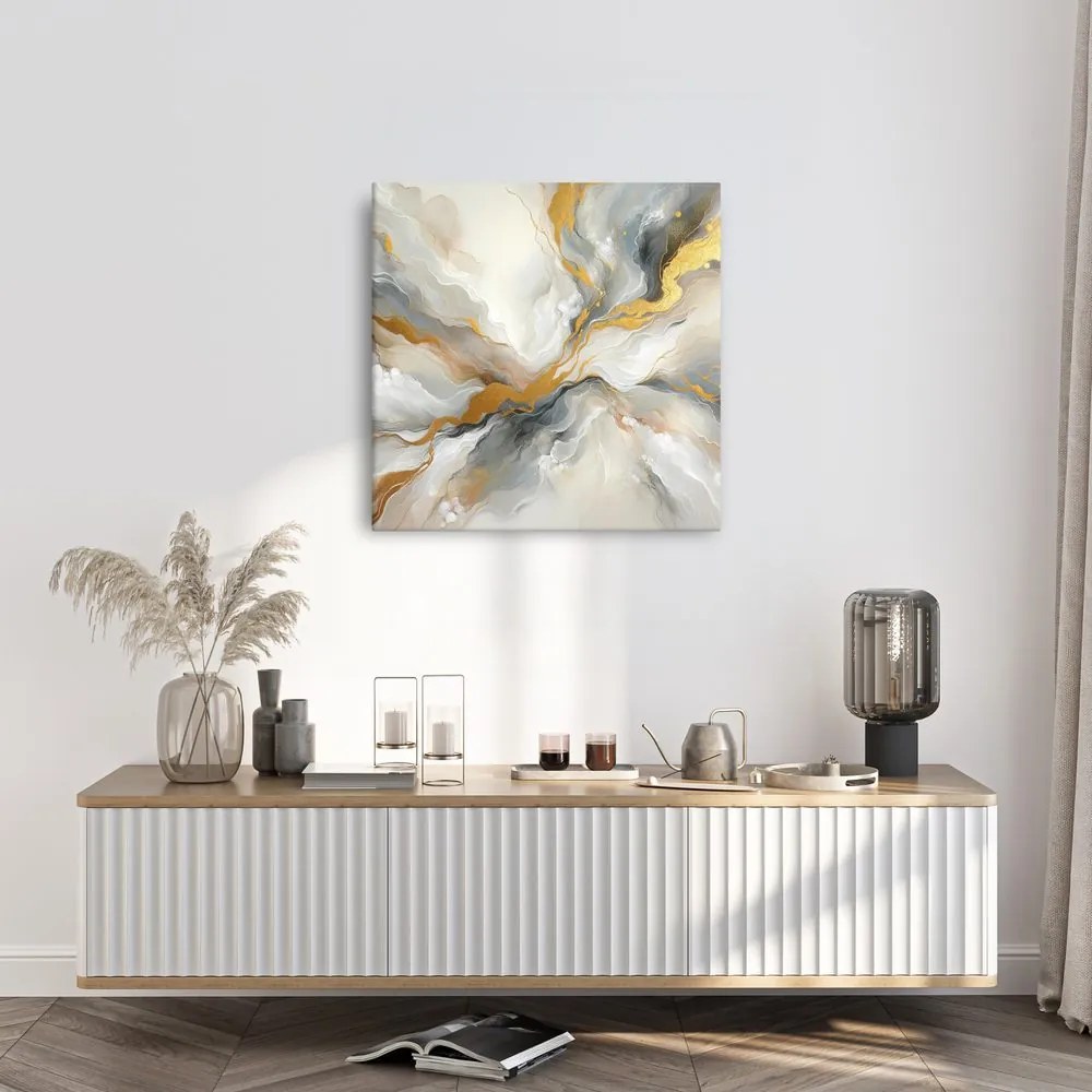 Quadro su tela – Esplosione dorata