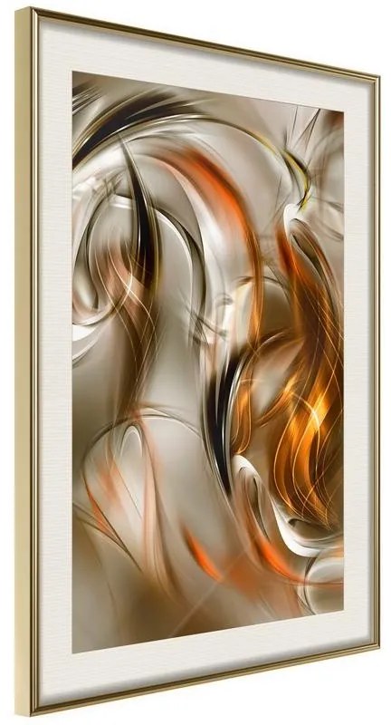 Poster  Amber Breeze  Cornice Quadri Cornice d'oro con passe-partout, Larghezza x Altezza Home decor 40x60