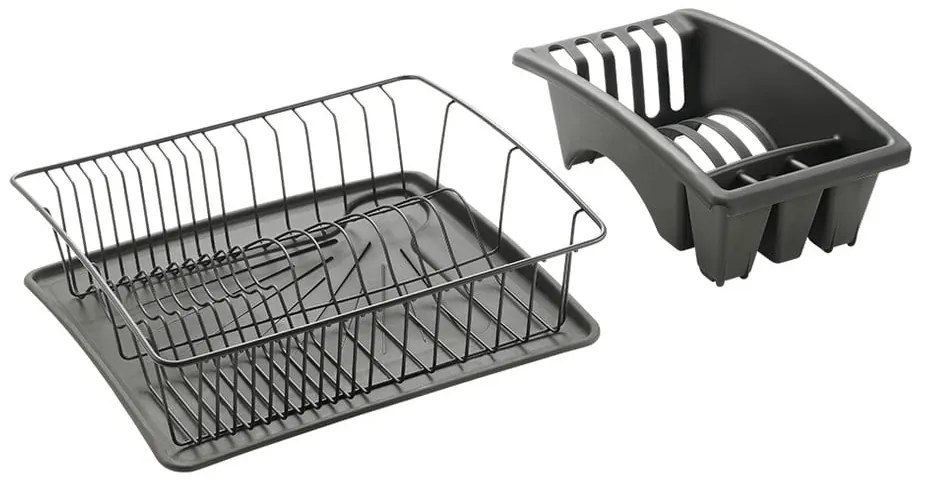 Vaschetta di raccolta in acciaio inox grigio antracite Aquatexplus Lava - Metaltex