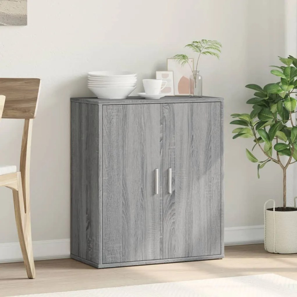 Credenza grigio sonoma 60x31x70cm in legno multistrato