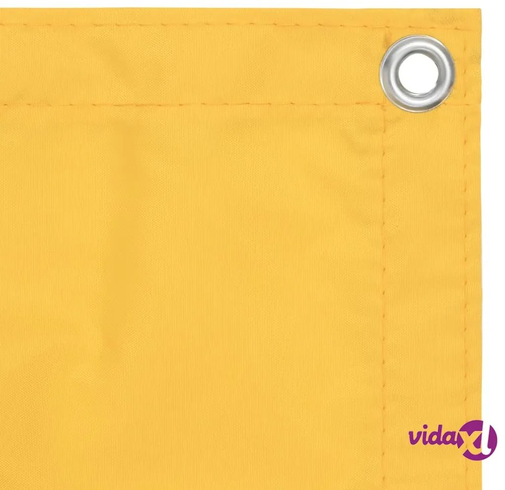 vidaXL Paravento da Balcone Giallo 75x500 cm in Tessuto Oxford
