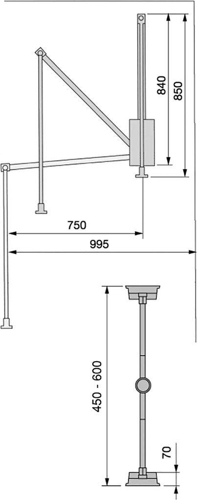 Appendiabiti Saliscendi per Armadio 45-60 cm Max 12Kg in Acciaio Emuca Cromo...