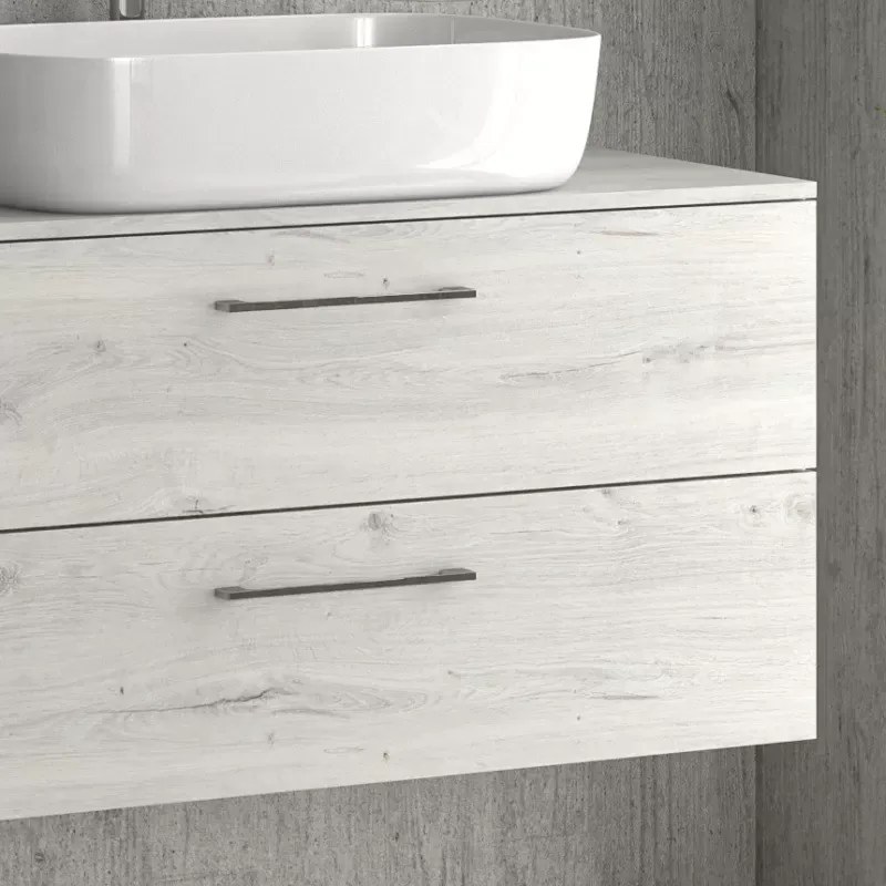 Mobile bagno sospeso da 100 cm due cassetti soft close EL-100P - KAMALU