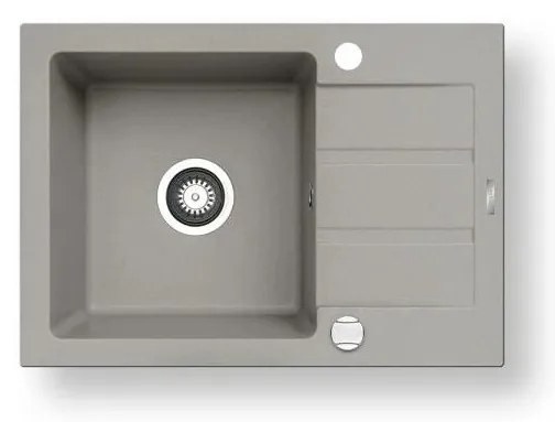 Pyramis 70166001 - Lavello cucina NEXT 62x44 cm granito/grigio