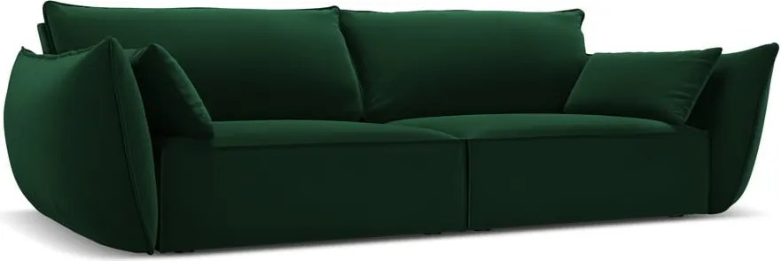Divano verde scuro con rivestimento in velluto 208 cm Vanda – Mazzini Sofas