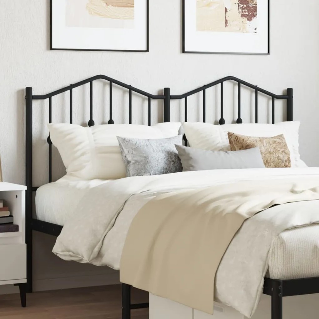 Testiera İn Metallo Nero 140 Cm /