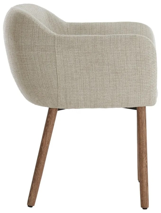 Set di sedie da pranzo beige in imbottito con braccioli 2 pz Blaine – Light &amp; Living