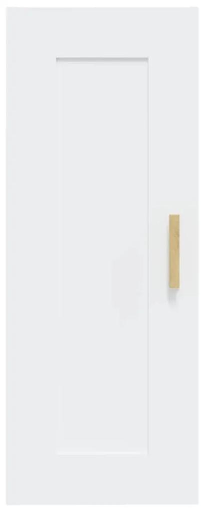 Armadietto a muro bianco 35x34x90 cm in legno multistrato