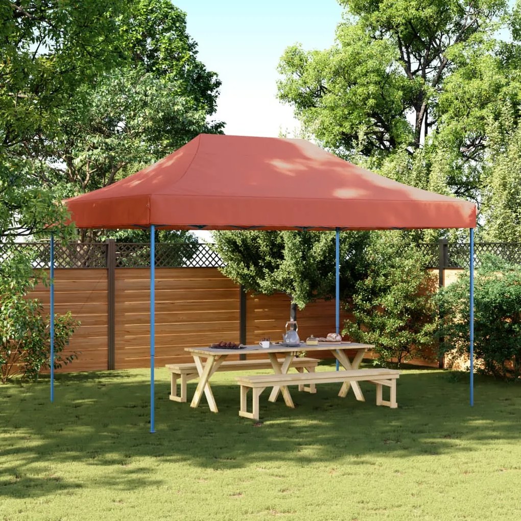 Tenda Da Festa Pieghevole Pop-up Terracotta 410x279x315 Cm /
