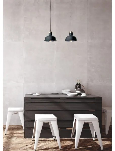 Lampadario a sospensione con filo HEBE 2xE27/60W/230V nero