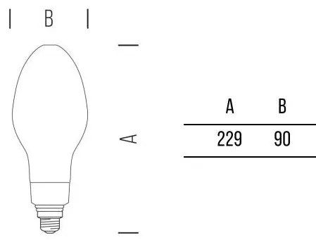 HID 5000lm 36,0W WW E27