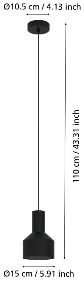 Eglo 99551 - Lampadario su corda CASIBARE 1xE27/40W/230V