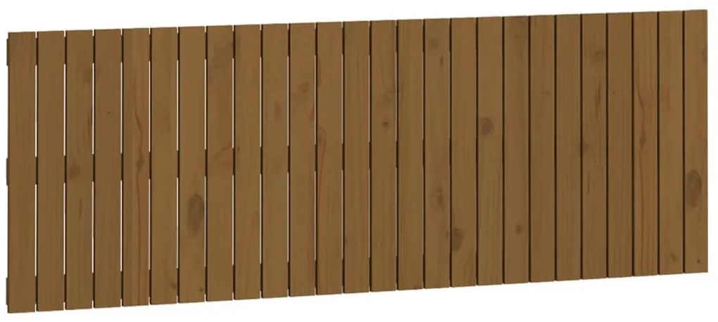 Testiera da parete miele 166x3x60 cm in legno massello di pino