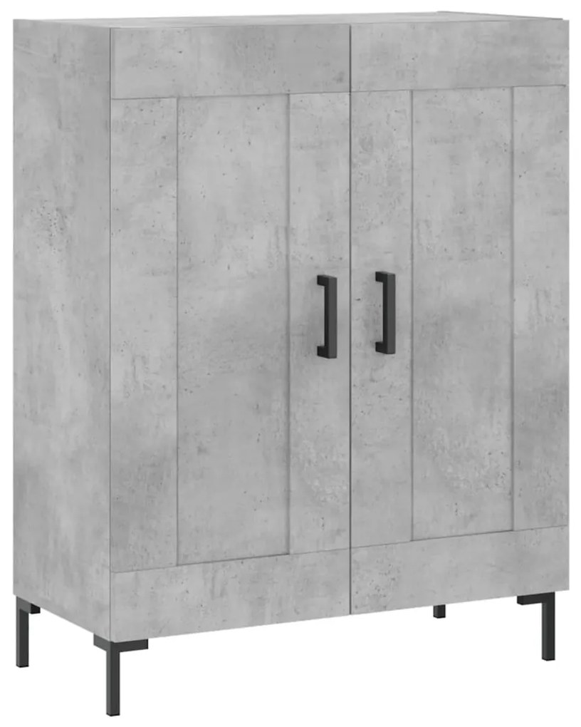 Credenza grigio cemento 69,5x34x90 cm in legno multistrato