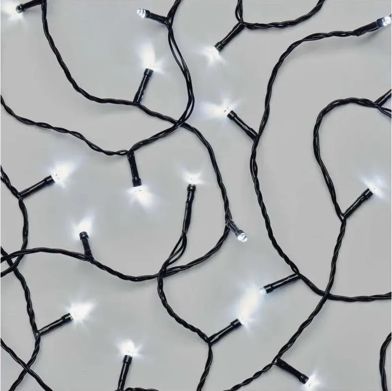LED Catena luminosa per esterni 100xLED/10m IP44 bianco freddo