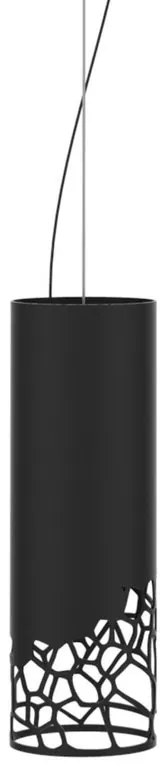 Lampadario Moderno Organic nero paralume nero E27 Ø60cm LUMICOM